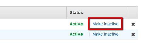select the outdated (previous) key and click Make Inactive