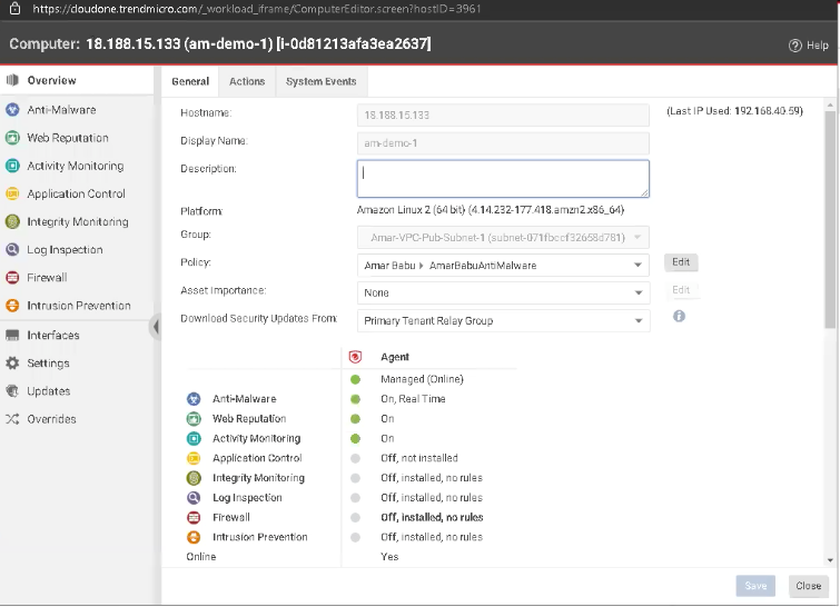 Instance Configuration