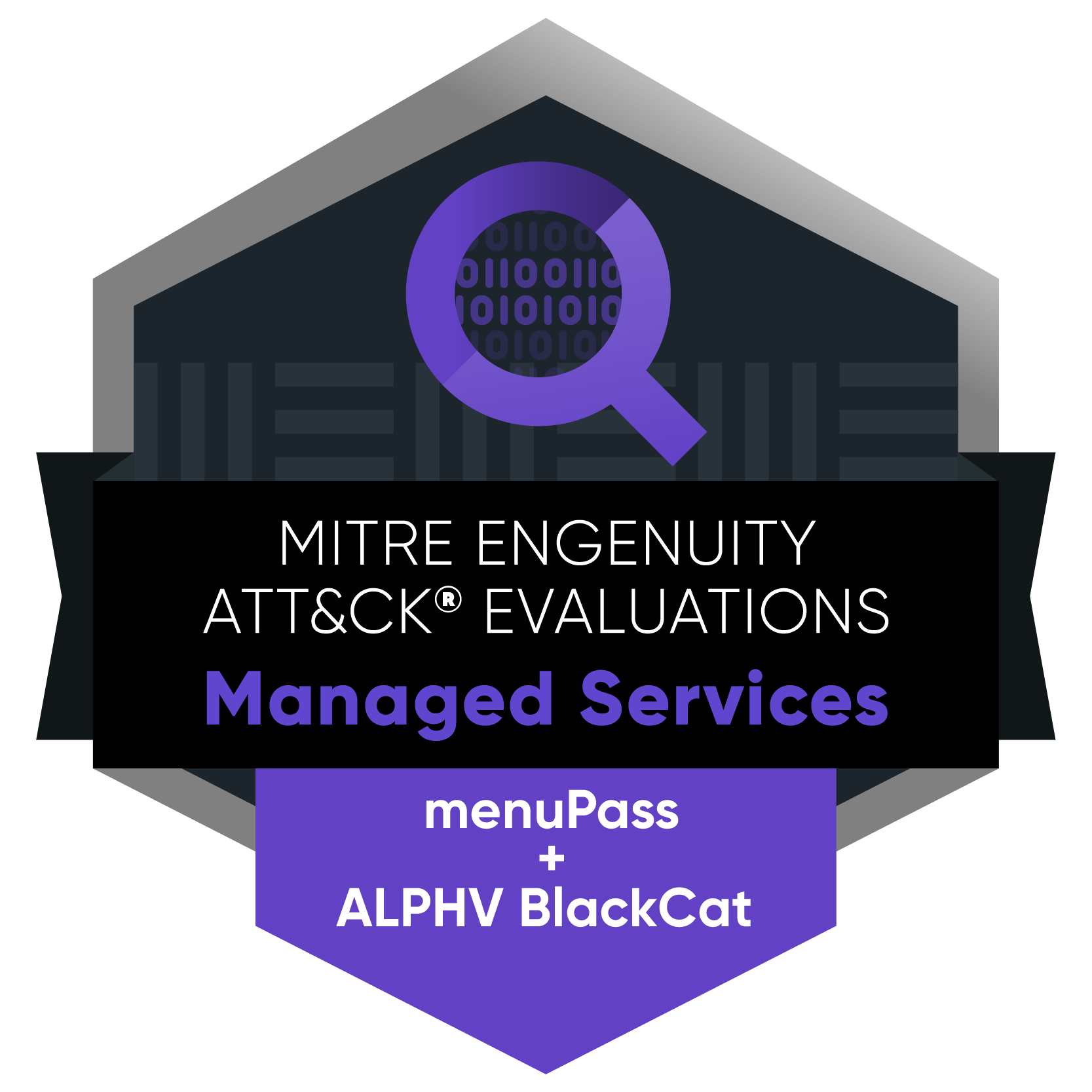 MITRE ENGENUITY ATTACK EVALUATIONS Managed Services Badge