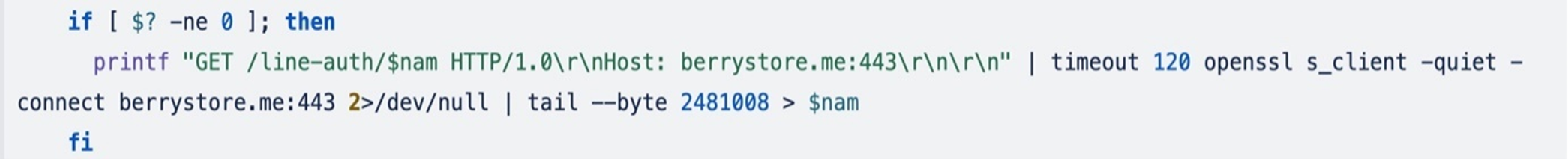 Using OpenSSL’s s_client to download the binary