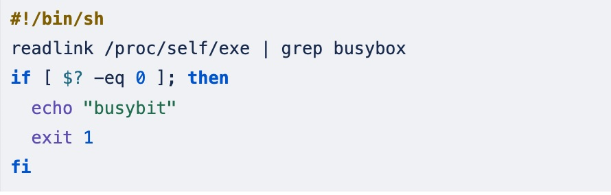 BusyBox check condition