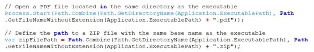 Figure 18. The XML opens the lure file and getting directory of the zip file.