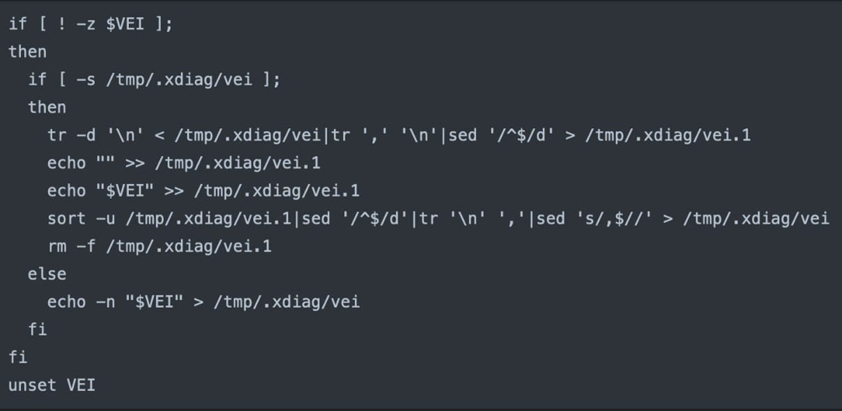 Cheques for VEI environment variable