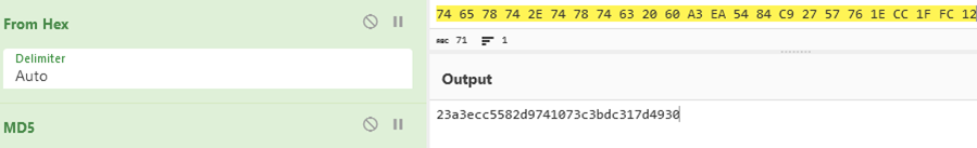 Process of generating an AES key