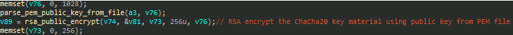 Figure 16. Function that encrypts ChaCha20 key