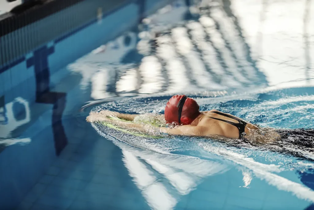 Female swimmer in the pool