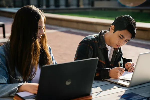 university students studying